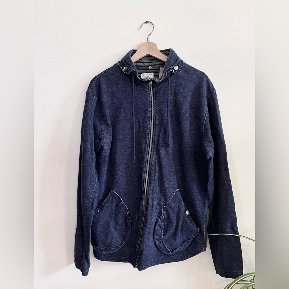 Selected Jeans Homme Men Navy Zipped Up Jacket Cardigan Hoodie Pullover X-Large